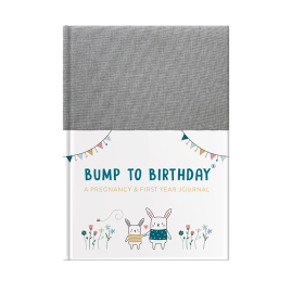 Bump to Birthday pregnancy & first year journal (Foil & Fabric) by FROM YOU TO ME