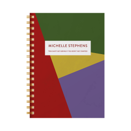 Personalised Colour Block Combined Diary & Notebook Winter Flat Cover Image by FROM YOU TO ME