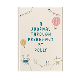 Personalised A Journal Through Pregnancy by FROM YOU TO ME Natural colour cover hardback