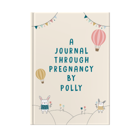 Personalised A Journal Through Pregnancy by FROM YOU TO ME Natural colour cover hardback